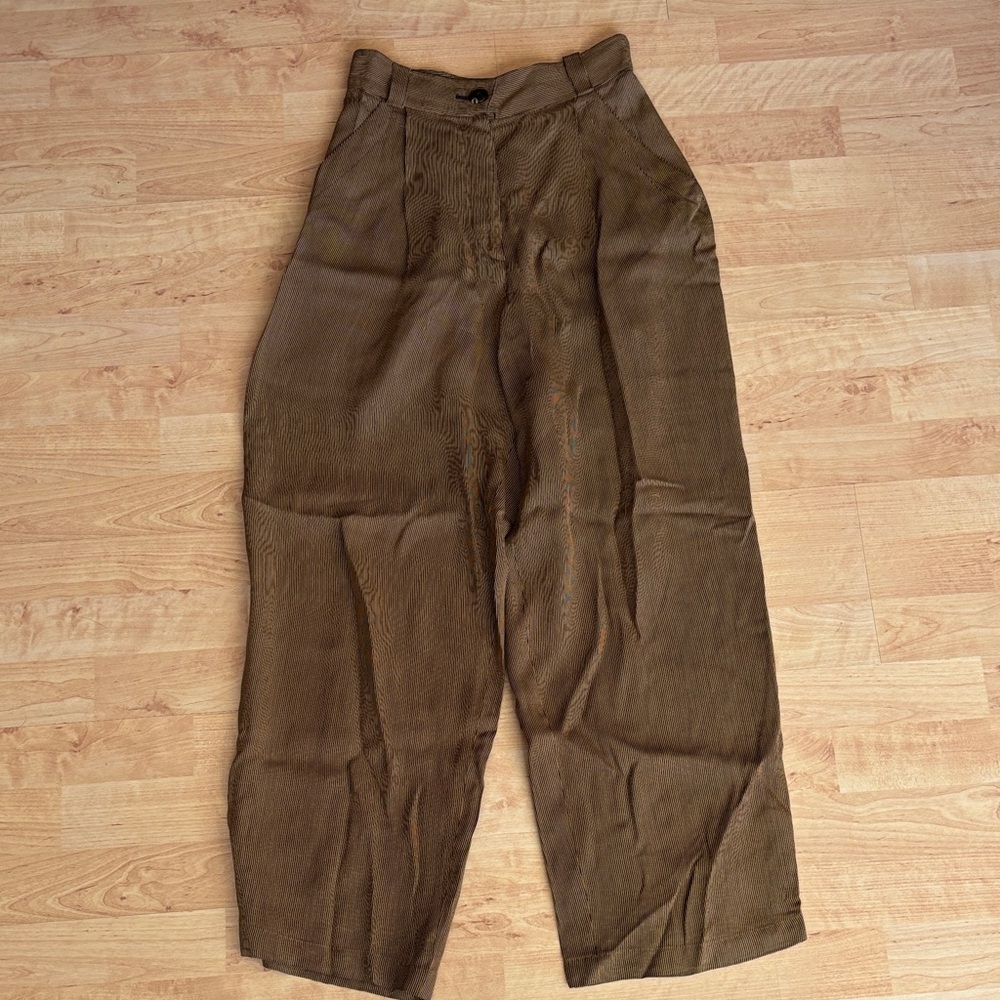 Emanuel Ungaro brown striped pants